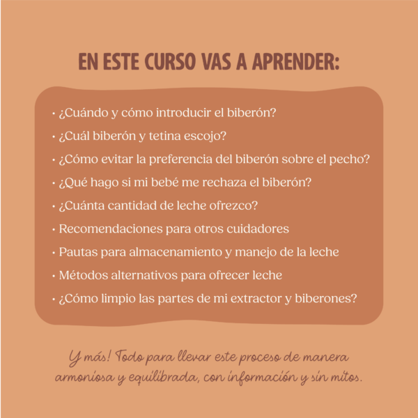 Biberones y Lactancia: Curso Virtual - Imagen 3